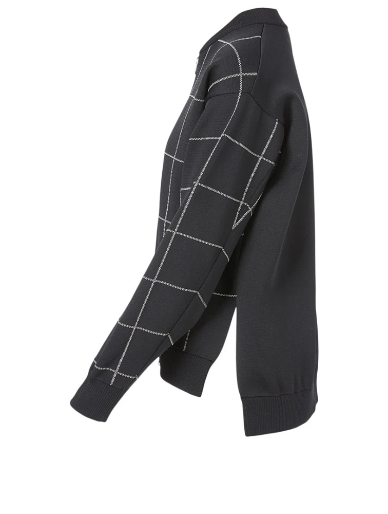 Bomber Jacket Window Pane Print
