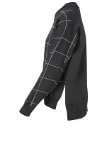Bomber Jacket Window Pane Print