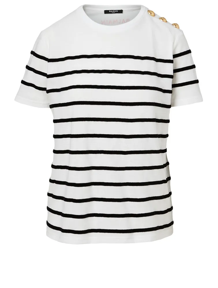 Cotton T-Shirt Striped Print