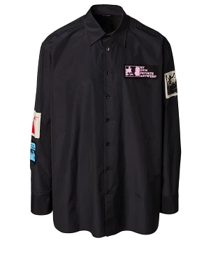 Cotton-Blend Shirt With Patches