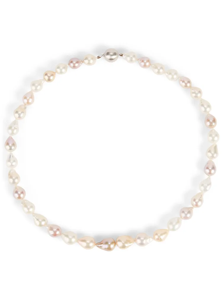 18K White Gold Pearl Necklace