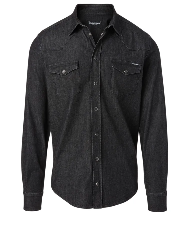 Denim Shirt With Inserts