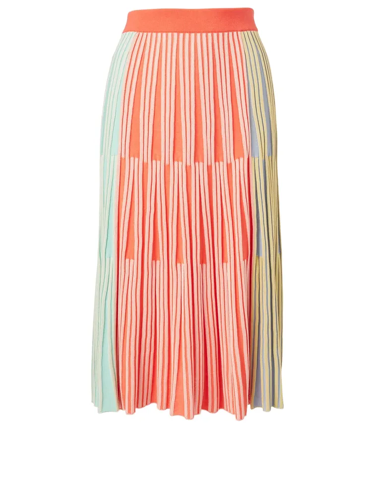 Cotton-Blend Midi Skirt