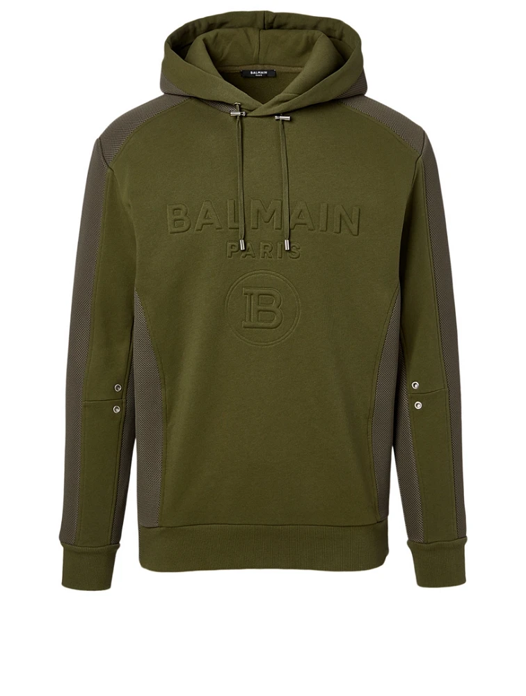 Cotton Hoodie With Embossed Logo