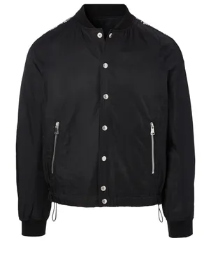 Cotton-Blend Bomber Jacket With Logo