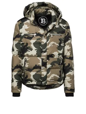 Down Jacket Camo Print