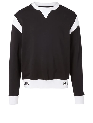 Cotton Sweatshirt With Logo Band