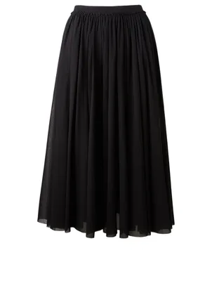 Pleated Midi Skirt