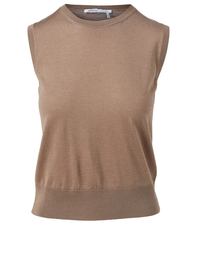 Wool And Silk Sleeveless Top