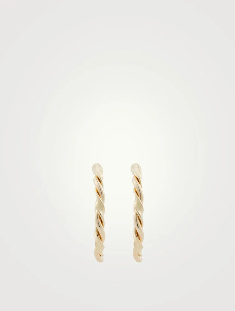 Ribbon Hoop Earrings