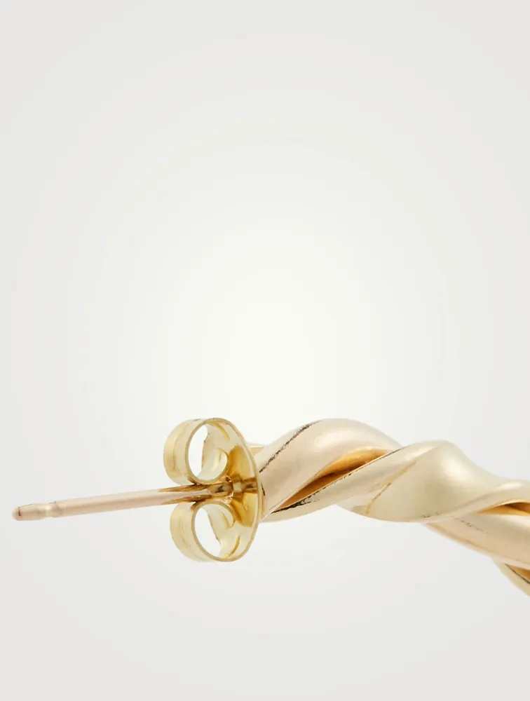 Ribbon Hoop Earrings