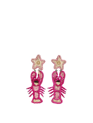 La Isla Iraca Palm And Gold-Plated Bronze Lobster Earrings