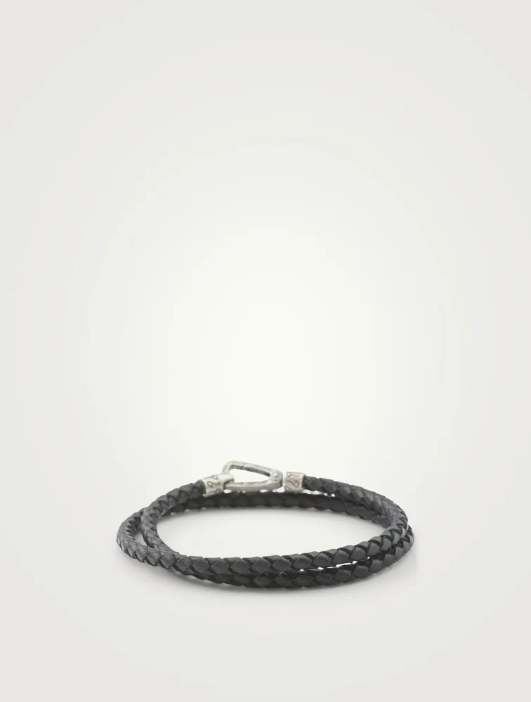 Lash Double Braided Leather Cord Bracelet