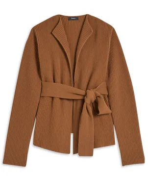 Wool And Cashmere Sweater With Belt