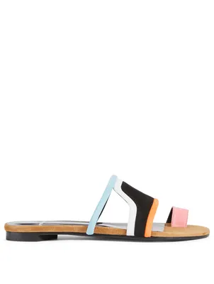 Wave Suede Slide Sandals