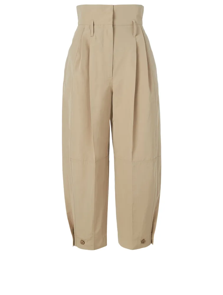 High-Waisted Cropped Pants