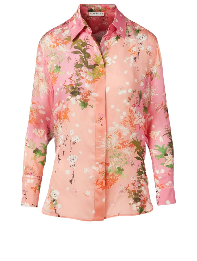 Silk Blouse Floral Print