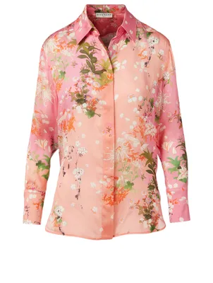 Silk Blouse Floral Print