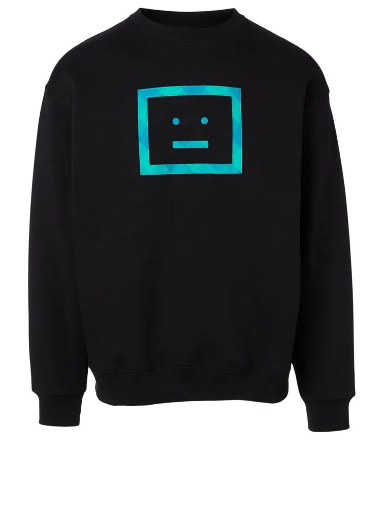 Check Face Cotton Sweater
