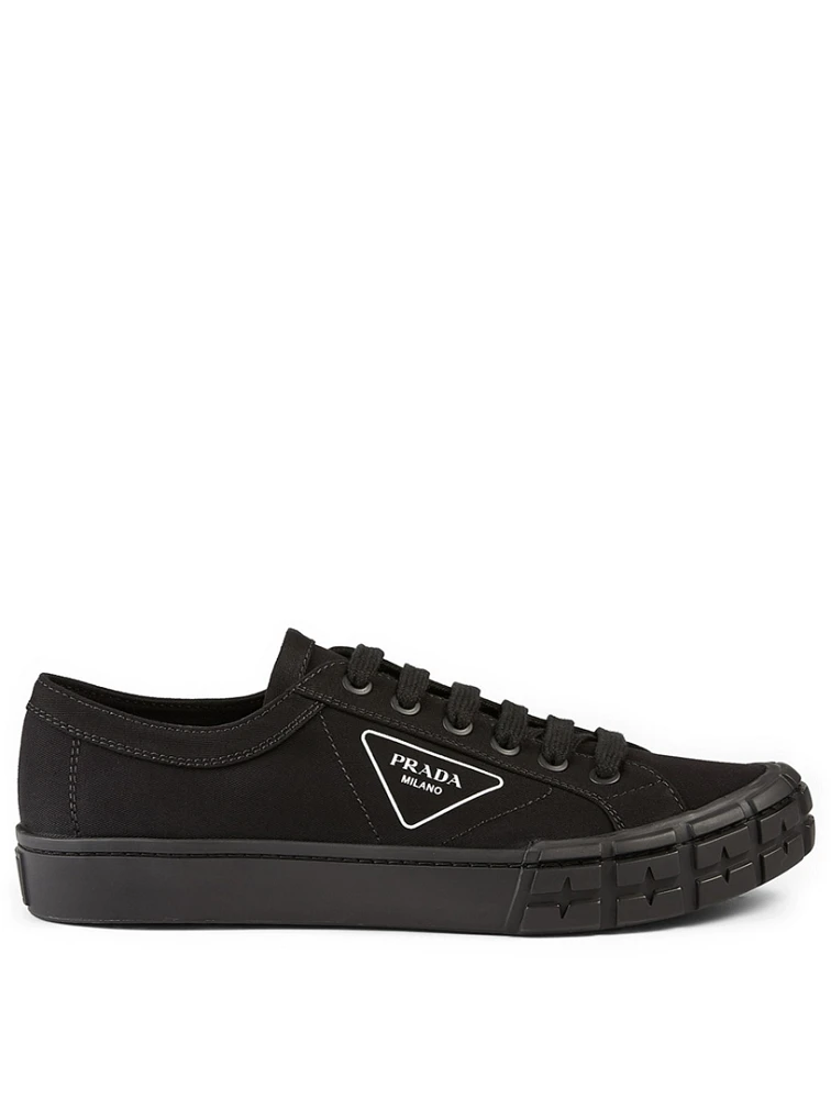 Gabardine Logo Sneakers