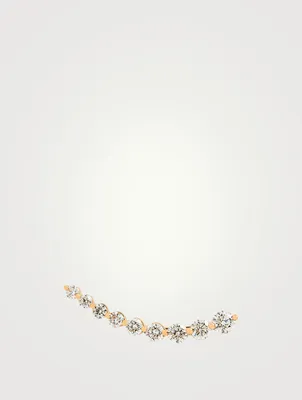 Right 18K Gold Floating Diamond Earring