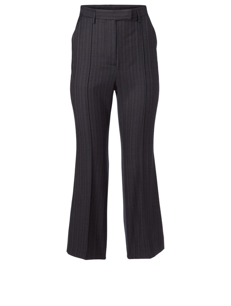 Wool Pants Pinstripe Print