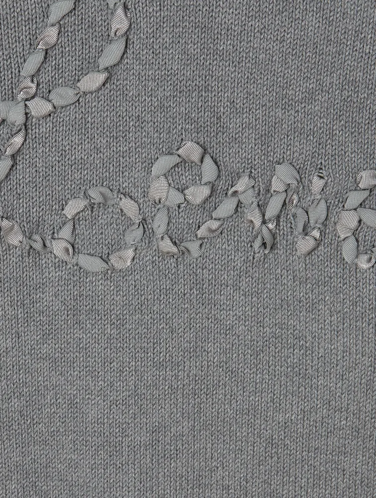 Sweater With Stitched Logo