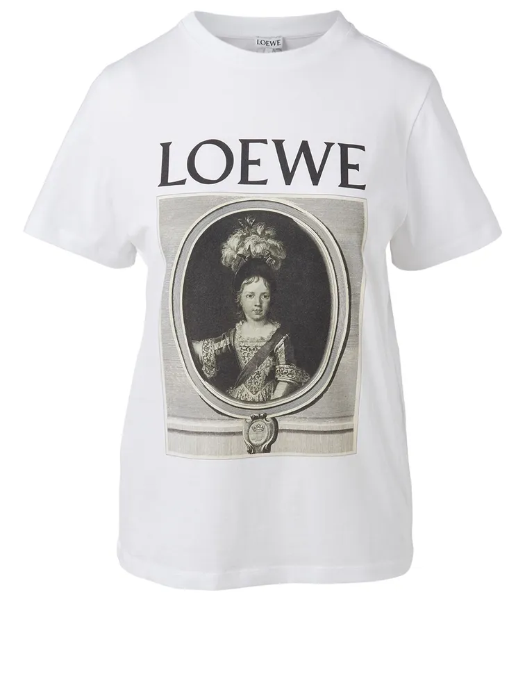 Cotton T-Shirt Portrait Print