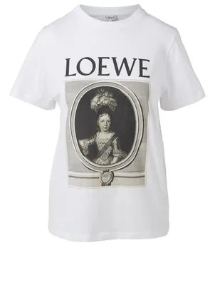 Cotton T-Shirt Portrait Print