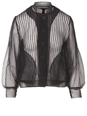 Pleated Tulle Blouse
