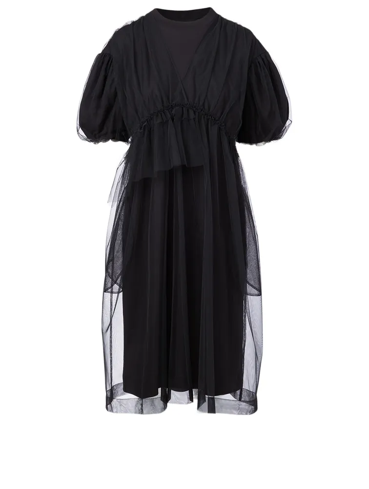 Puffed-Sleeve T-Shirt Dress