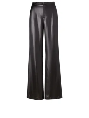 Flared High-Waisted Pants