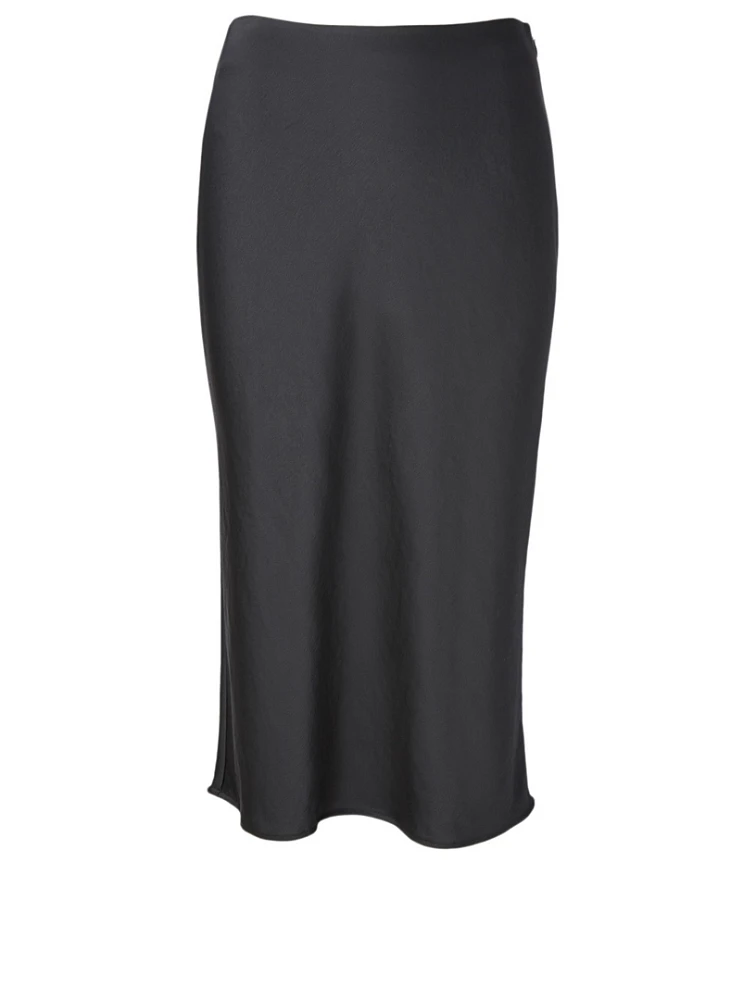 Satin Midi Skirt