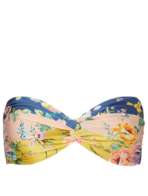 Zinnia Twist Bandeau Swim Top Floral Print