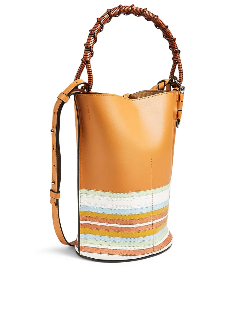 Gate Marine Leather And Snakeskin Bucket Bag