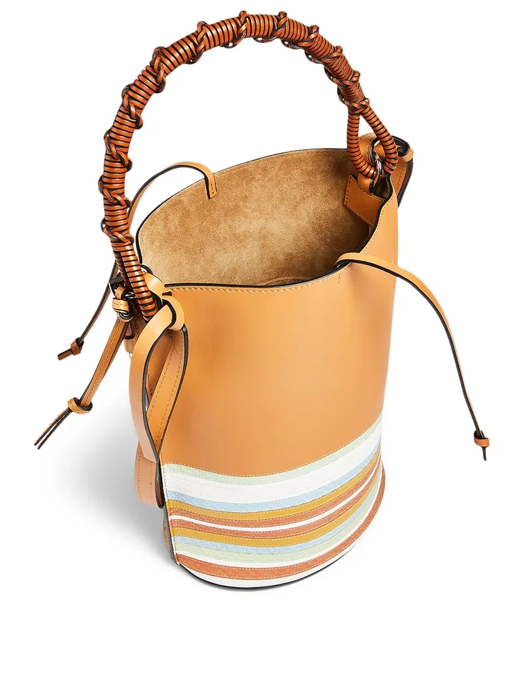 Gate Marine Leather And Snakeskin Bucket Bag