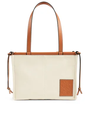 Small Cushion Leather Tote Bag