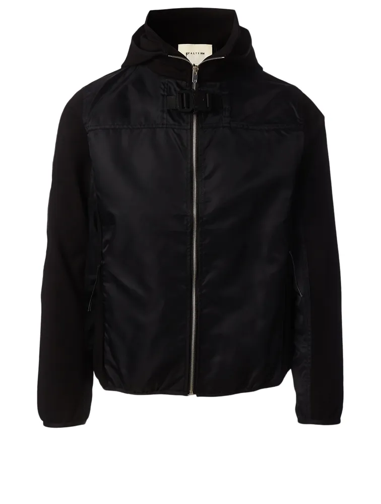 Nylon Zip Hoodie