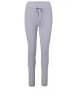 Silk-Blend Rib Knit Legging