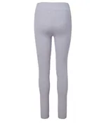 Silk-Blend Rib Knit Legging