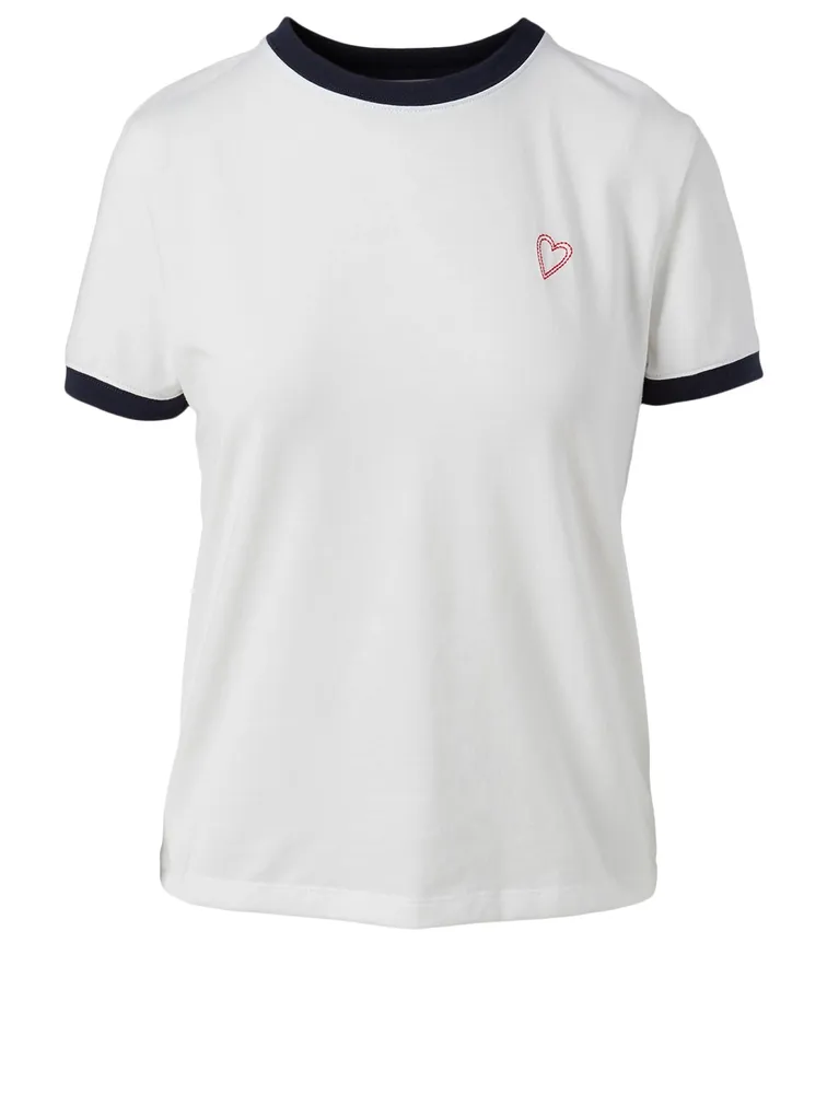 Flocked Love Ringer T-Shirt