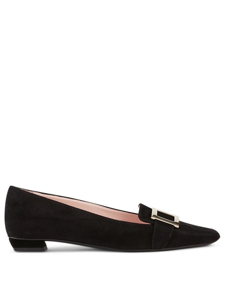Belle Vivier 25 Suede Loafers With RV Mini Buckle