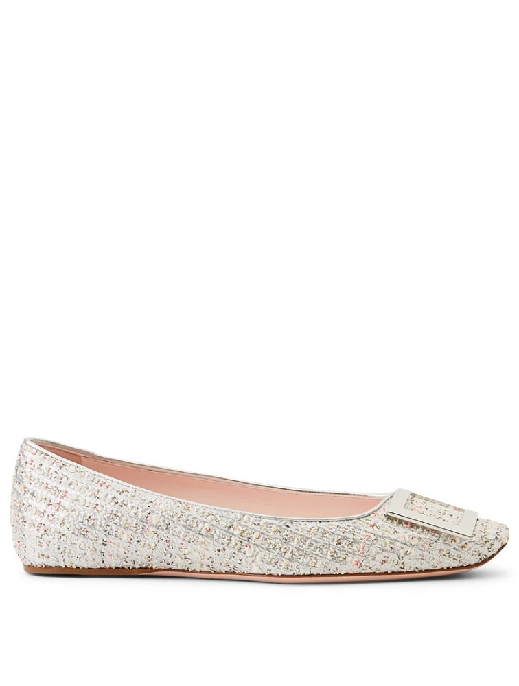 Belle Vivier Trompette 05 Tweed Ballet Flats