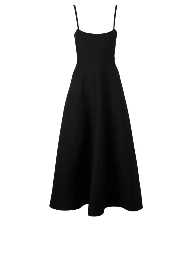 Wool And Silk Midi Dress