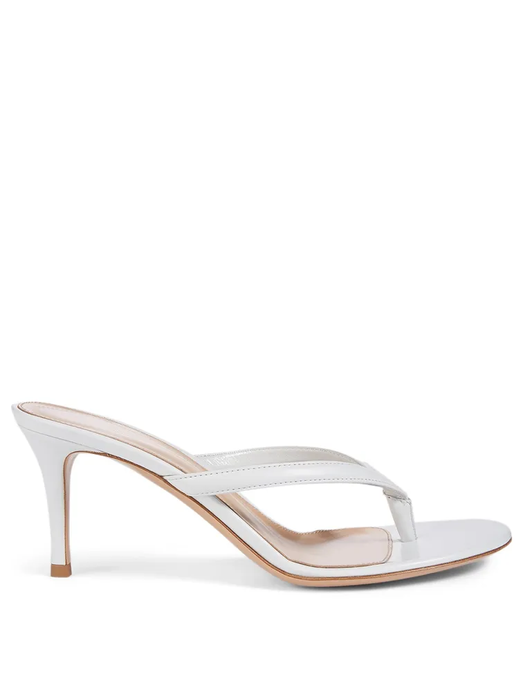 Calypso Leather Heeled Thong Sandals
