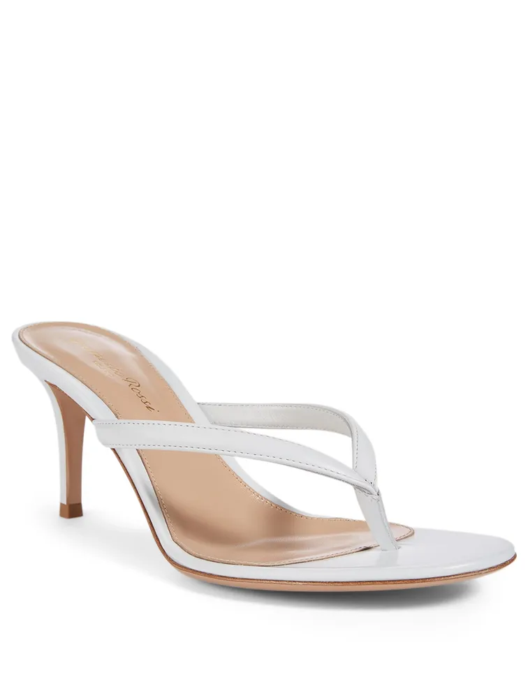 Calypso Leather Heeled Thong Sandals