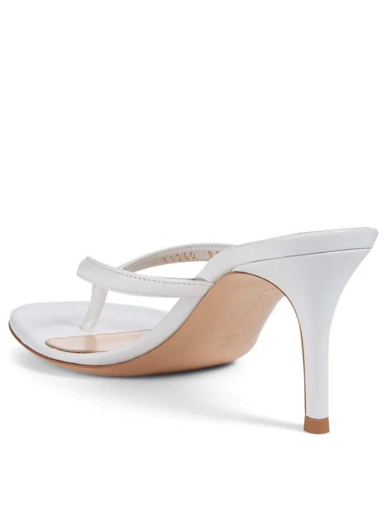 Calypso Leather Heeled Thong Sandals