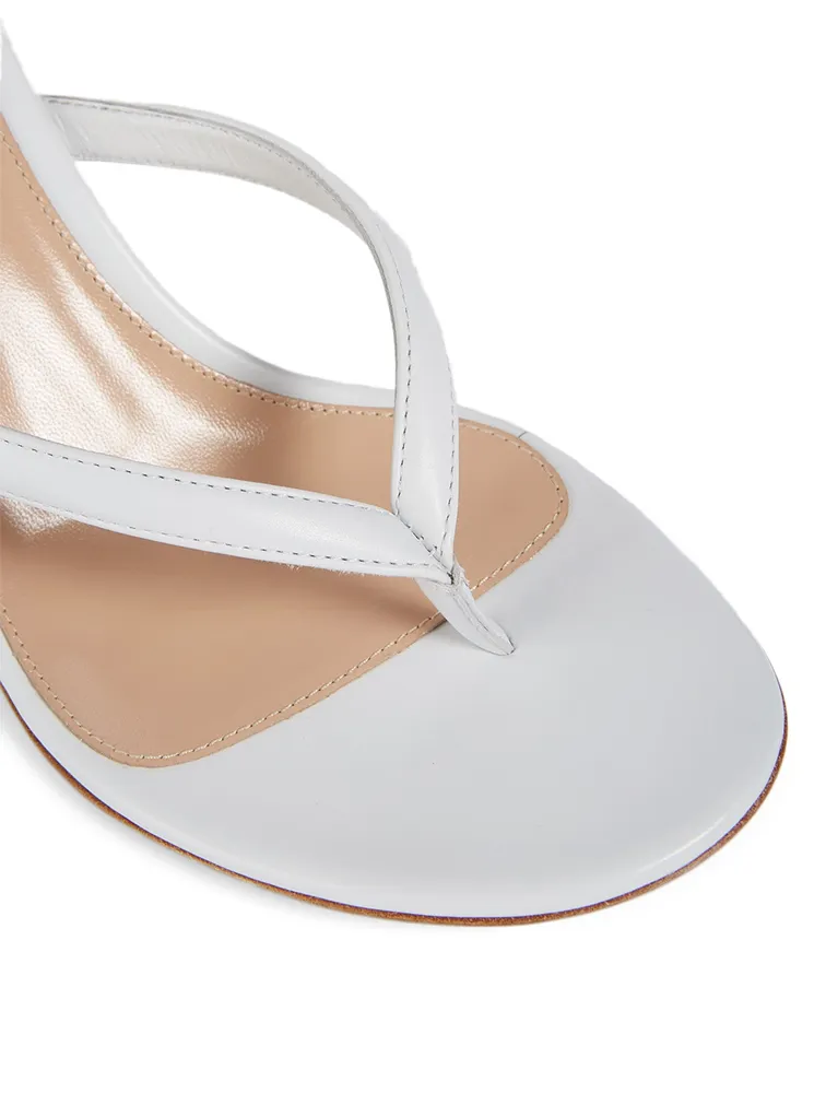 Calypso Leather Heeled Thong Sandals