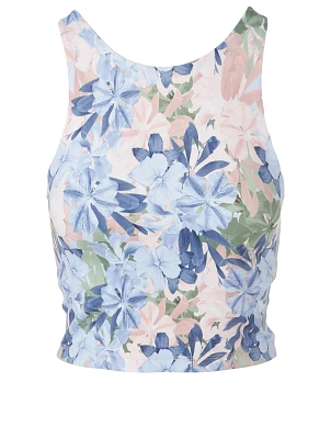 Back At You Cropped Tank Top Floral Bouquet Print
