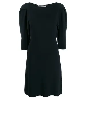 Puff-Sleeve Mini Dress